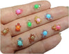 100 Pcs Colorful Mini Resin Animals Turtles Night Glow, Mini Animals Figures, Miniature Things Figurines to Hide, Tiny Turtles for DIY Fairy Garden