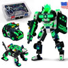 JITTERYGIT Robot Police Mech Glow in The Dark Toy Cop Gift, SWAT Action Figure Buildable STEM Building Superheroes Soldier - Cool Present for Boys