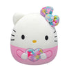 Squishmallows Hello Kitty Plush Toy, 8 Inch, Bowtie and Heart Design