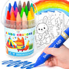Shuttle Art Jumbo Crayons for Toddlers, 18 Colors Triangle Crayons with Coloring Sheets & PDF Pages, Non Toxic Washable for kids, Coloring Gifts