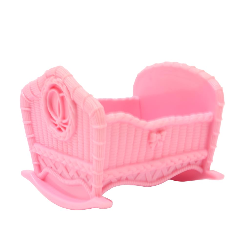 Replacement Part for Collectible Fisher-Price Loving Family Grand Manor Dollhouse T4692 - Pink Baby Doll Rocking Cradle