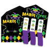 Big Dot of Happiness Colorful Mardi Gras Mask - Masquerade Party Game Pickle Cards - Pull Tabs 3-in-a-Row - Set of 12