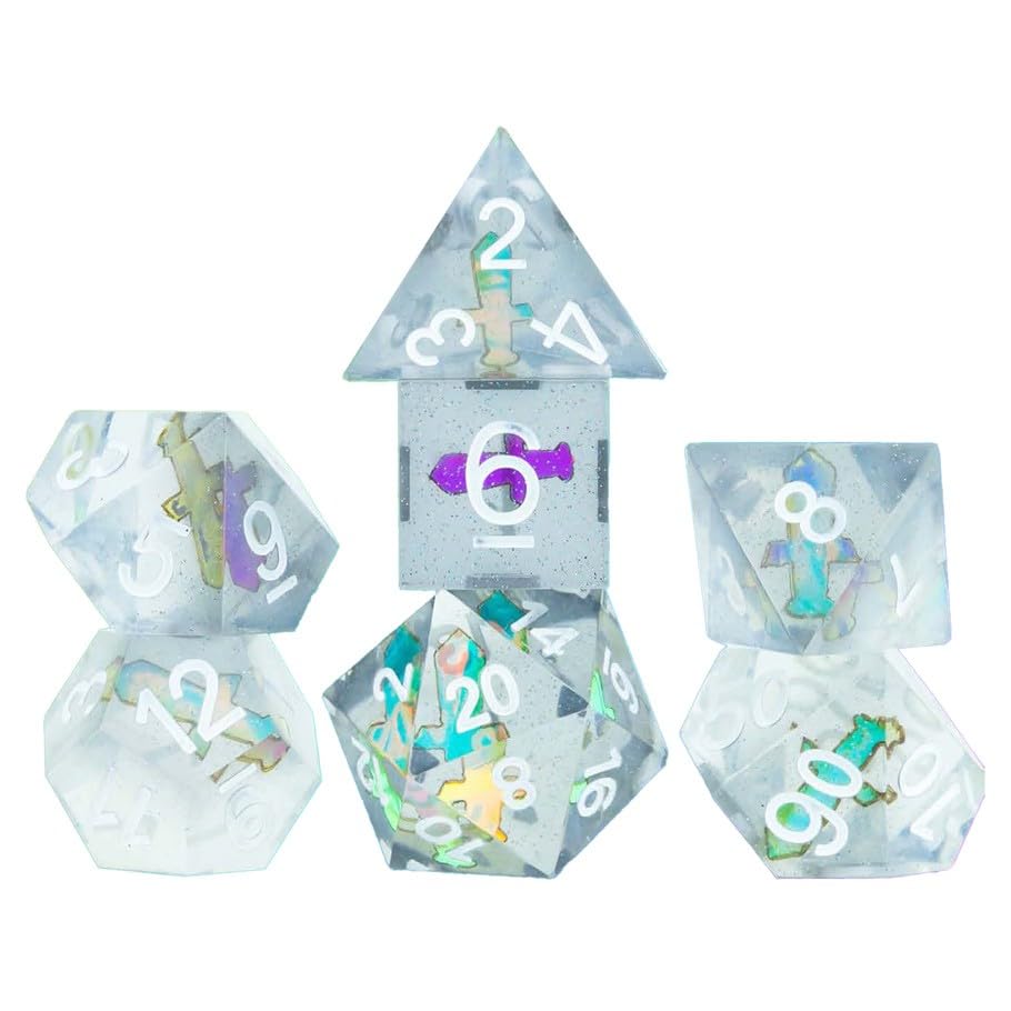 Sirius Dice SDZ001403 Sharp-Edged Sharp Dagger Dice Set of 7