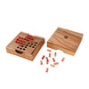 Wood Solitaire Game Classic Peg Solitaire Board Premium Wooden Design Single Player Brain Teaser Strategy Puzzle for Brain Training Tabletop Indoor