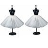 2pcs/lot Fashion Petticoat for 11.5" 1/6 Doll Slip Wedding Dress Underskirt Clothes Outfits 1/6 BJD Dollhouse Accessories (Short, White)
