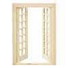 Tachiuwa 1/12 Dollhouse Miniature Glazed Double Doors DIY - Wood 01