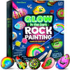 Dan&Darci Kids Rock Painting Kit - Glow in The Dark - Gifts Arts & Crafts for Boys and Girls Ages 6-12 - Craft Activities Kits - Creative Art Toys