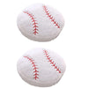 JPORSHU 2PCS Baseball Plush Pillow?White Baseball Pillow Soft Fluffy Football Stuffed Plushies Toy ?Toys Gift for Kids Boy Girls Children Room