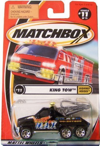 GMC Wrecker King Tow Truck Matchbox 2000 Highway Heroes Series #11 of 75 Black 1:64 Scale Collectible Die Cast Car by Matchbox