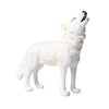 FLORMOON Animal Figures Realistic Roaring Wolf Plastic Early Educational Toys Cupcake Topper Party Gift for Kids 3+ Year Old(White)