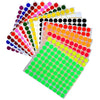 Royal Green Kids Colored Round dots ½ inch (0.5) Art Crafts and Games Stickers -1280 Pack 15 Colors 16 Sheets