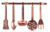 Dolls House Miniature Kitchen Accessory Copper Hanging Utensils & Rack 5055