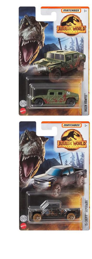 Matchbox Jurassic World Dominion 2022 Complete Bundle of 6 Diecast Vehicles from FMW90-956P Release Bundle