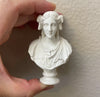 Miniature Classical Bust Sculpture, White Decorative Statue, 3 inch, Greek Style