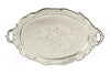 Town Square Miniatures Dollhouse Oval Silver Serving Tea Tray Miniature Dining Room Accessory