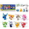 Super Wings Toys, Transformable Toys 2 Inch, Airplane Toy for Kids 3-5 Years Old, 15 Packs Transforming Jet Playset, Real Mobile Wheels, Birthday