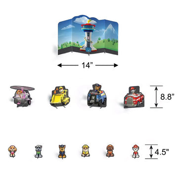 Paw Patrol Adventures Multicolor Table Decoration (14"-8.8") - Pack of 1 - Unique Party Centerpiece - Eye-catching & Fun Design - Perfect for Paw