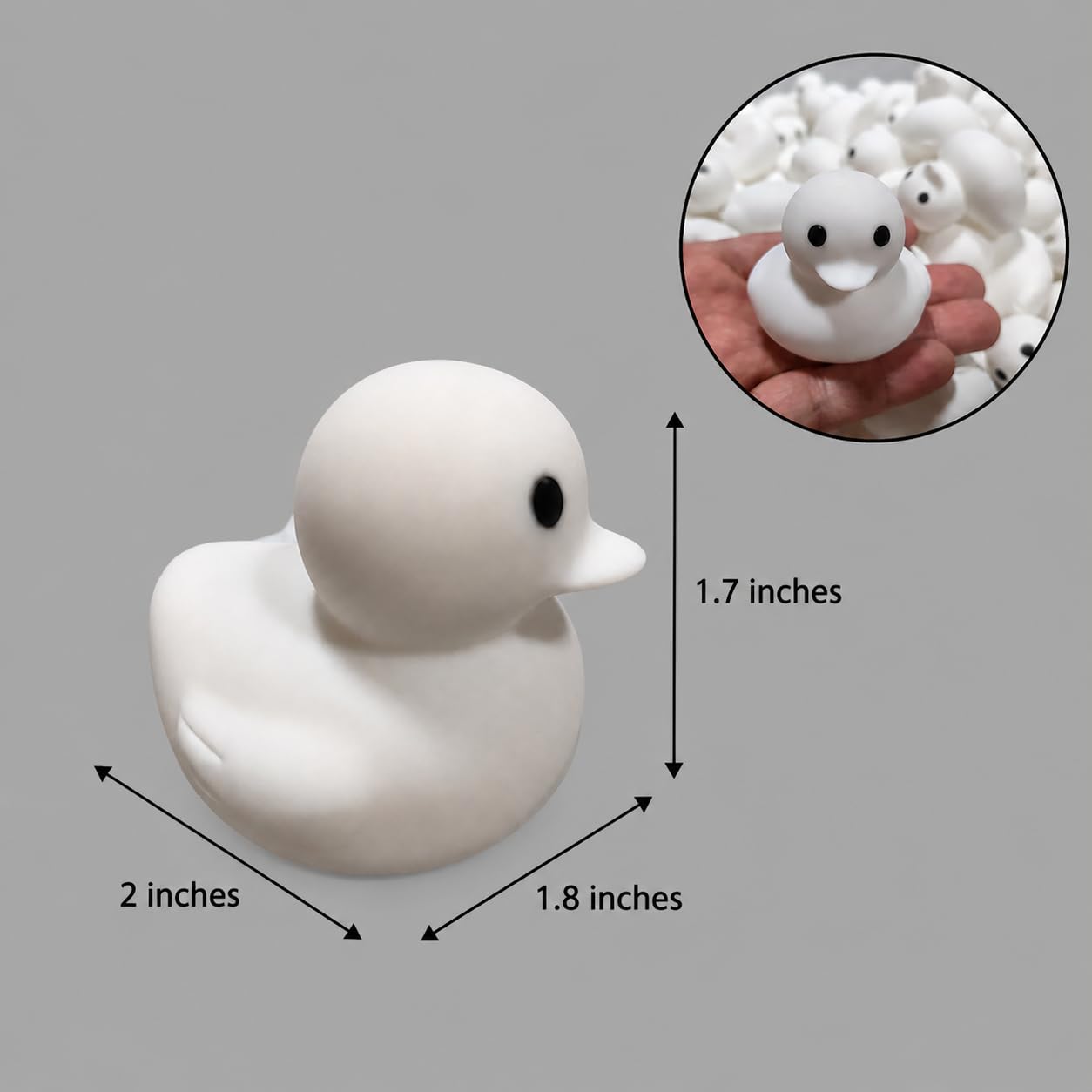 Okie Soft Play White Ducks - Decorative Rubber Figurines for Ducking, Car Décor & Duck Ducking Trend (Halloween Edition, Set of 15) (White)
