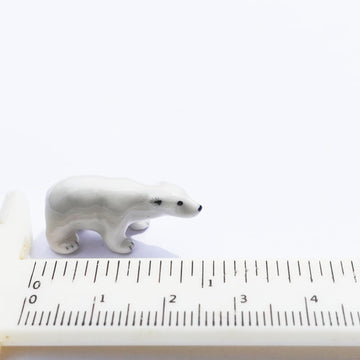 SSJSHOP Polar Bear Micro Tiny Dollhouse Figurines Ceramic Hand Painted Animals Collectible Small Gift Home Garden Decor (Polar)