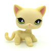Mini Pet Toy Collection #733 Yellow Cream Short Hair Cat Cute Green Eyes Kitty