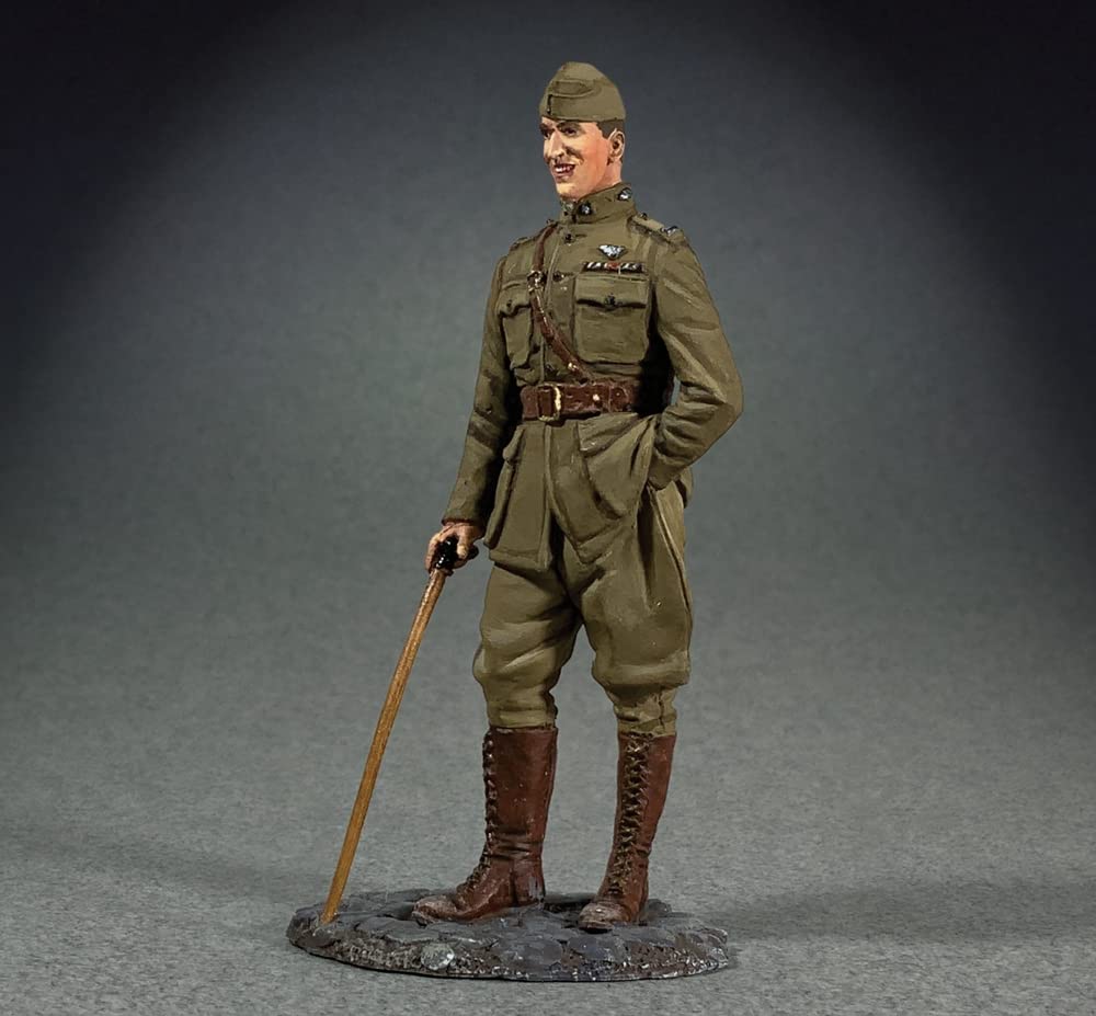 W. Britain Museum Collection 10089 World War 1 U.S. Aviation Ace Eddie Rickenbacker 1:30 Scale Metal
