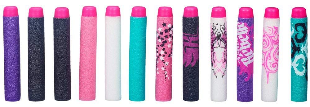 Nerf Rebelle Toy - 12 Foam Dart Pack- Blaster Refill - Secrets and Spies