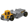 Matchbox Working Rigs Die-Cast Vehicle - MBX Road Scraper Construction Truck ~ Yellow and Gray ~ 70th Anniversary Series