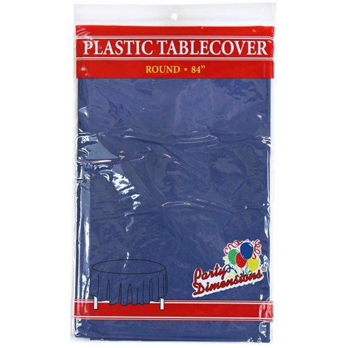Party Dimensions 84" Round Plastic Tablecovers / Tablecloths - Bundle of 6 - Red, White & Blue