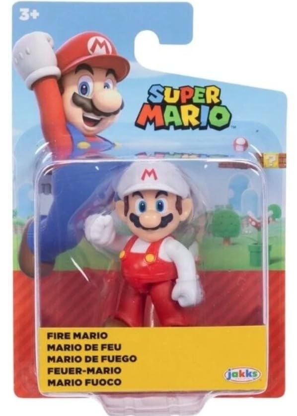 Super Mario Fire Mario (Fist Bump) 2.5 Inch Action Figure