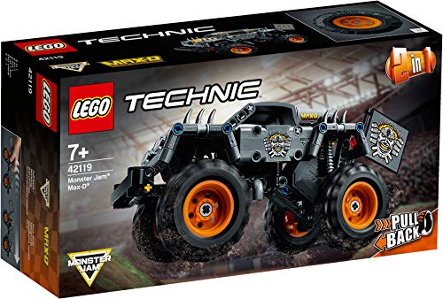 Lego 42119 Technic Monster Jam MAX-D, Modelo 2 en 1, Camión de Juguete o Quad Bike, Set de Construcción