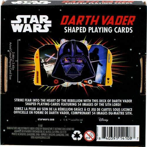 AQUARIUS Star Wars Darth Vader Shaped Playing Cards | 52 Card Deck + 2 Jokers