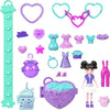 Polly Pocket Dolls & Pets Bracelet Keychain Playset, Fruit Themed Fashion Accessories and Bag Charms, Wearable Compact (Styles May Vary)