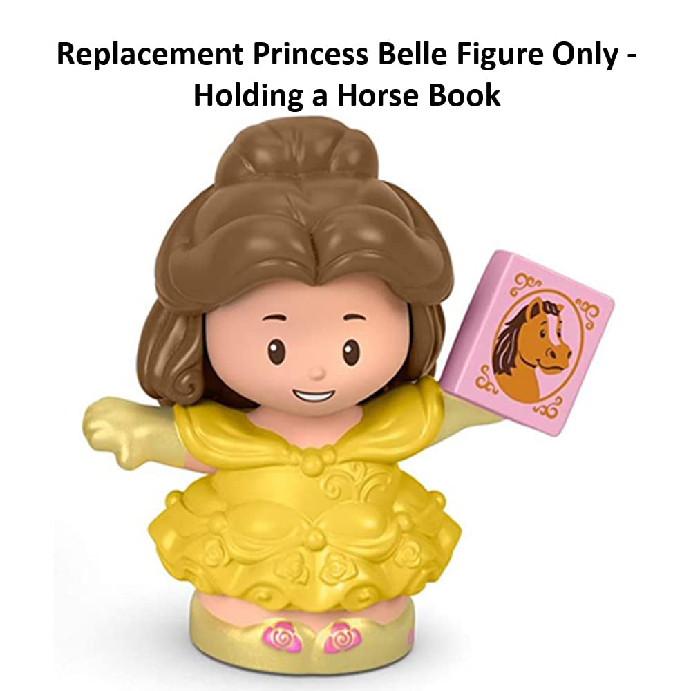 Replacement Part for Fisher-Price Little People Princess Belle and Philippe Playset - GNG89 ~ Replacement Princess Belle Figure ~ Holding a Horse Book