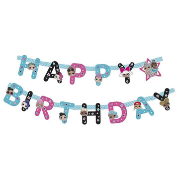 Multicolor LOL Surprise Jointed Banner - Large (1 Count) | Easy Assembly & Reusable Sturdy Paper Material, Perfect Party Decor for Kids Celebrations