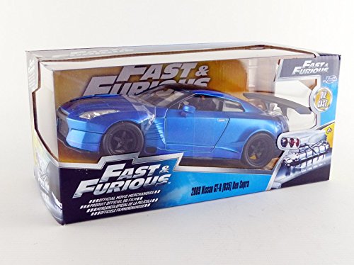 Jada Fast & Furious 1:24 2009 Brian's Nissan GT-R R35 Ben Sopra Die-cast Car, Toys for Kids and Adults