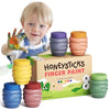 Honeysticks Non Toxic Finger Paint (6 Bright Colors), Washable from Skin, Safe Finger Painting for Toddlers, Kids Ages 1-3, 2-4, 3-5, Perfect First