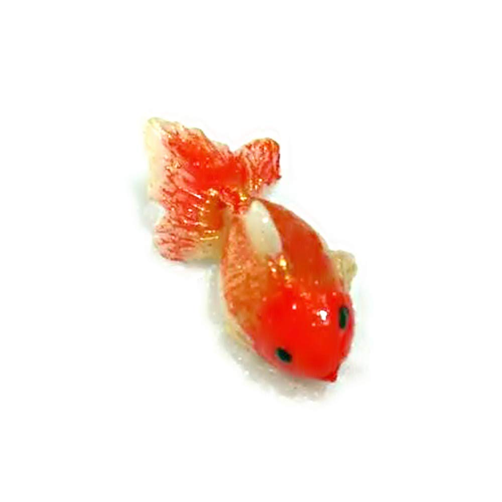 an_Shop 10 Pcs Goldfish Miniature DIY Artificial Accessories Decorations Scale 1:12 Thai Clay Figurine Mini Decorative Craft Dollhouse Making