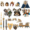 GoAssemb Medieval Knight Armor Weapons Accessory Set, Designed for Mini Soldier/The Knights of The Round Table, MOC Bricks Parts Sets for Display