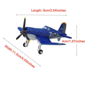 2 Pack Planes No.7 Dusty and Skipper Metal Diecast Plane Model Toy, Best Gift for Kids and Collectors (Dusty and Skipper)