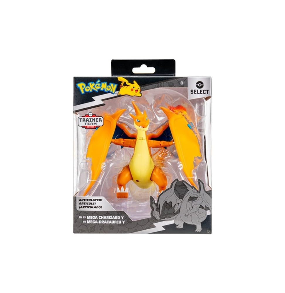 Pokémon Select Mega Charizard Y - 6-Inch Super-Articulated Figure with 15 Plus Points of Articulation