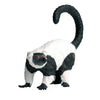 JOKFEICE Realistic Animal Figures Ruffed Lemur Figurines, Science Project, Cake Topper, Early Educational Toys Birthday for Toddlers Kids Age 3 4 5