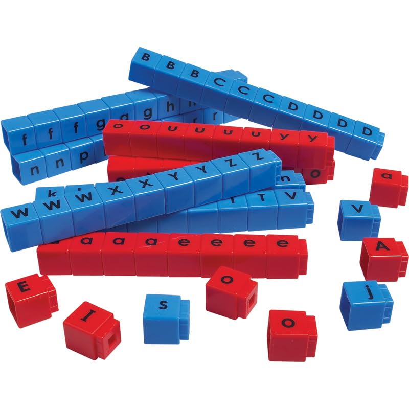 Didax Unifix® Letter Cubes - 90 Interlocking Alphabet Cubes (6 Sets), Hands-On Learning for Letter Recognition, Spelling, Phonics & Early Literacy