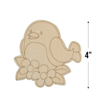 Fun Express Color Your Own Wood Spring Bird Shapes - Creative Craft Activity for Kids & Home Decor - Fun DIY Spring Art Project for Kids - Perfect