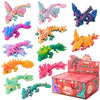JOYIN 12 Pcs 3D Printed Dragon Blind Box Series, Mystery Box Party Favors for Kids 8-12, Mini Articulated Fidget Animals, Bulk Sensory Toys for Goodie