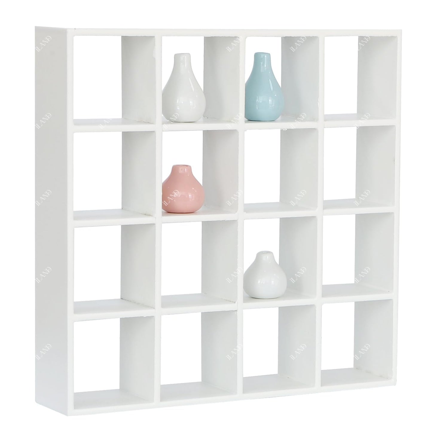 iLAND Doll House Accessories and Furniture 5pcs Trinket Display Shelf with Miniature Vase Dollhouse Furniture and 1/12 Scale Accessories Mini