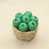 Green Dollhouse Decoration Accessories, 1:12 Dollhouse Miniature Scene Model Fresh Fruit Basket (25 x 30 mm)