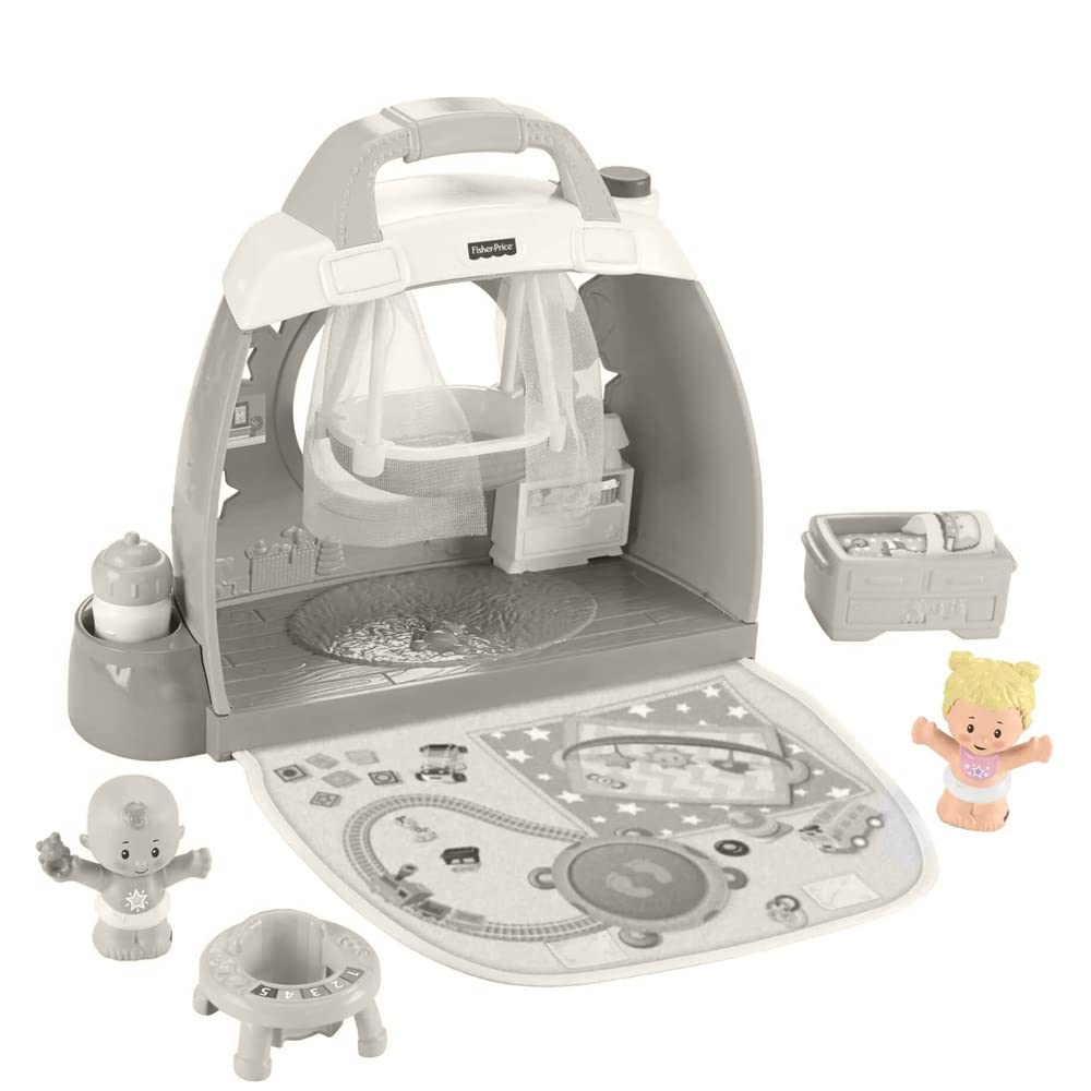 Replacement Part for Fisher-Price Little People Cuddle 'n Play Nursery Playset - GKP70 ~ Baby Girl Figure ~ Pink Bib with Star ~ Blonde Hair