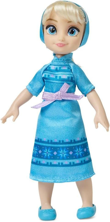 Disney Store Official Princess Elsa Once Upon a Story Doll Playset, 5 Inch Mini Doll Playset - Mini Figures with Accessories Frozen Toys for Girls