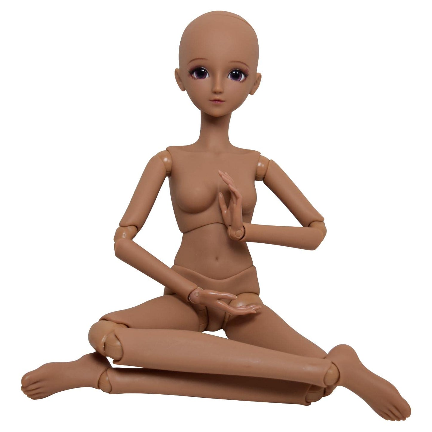 Proudoll 1/3 BJD Doll Tan Skin Customized Black Doll Body 60cm 24Inches Ball Jointed SD Dolls Joints Move PVC DIY (Alexia)