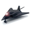 Diecast Stealth Fighter Jet Metal Military Airplane Toy - 1:400 Scale Alloy Model Tactical Aircraft with Pullback Action, Lights and Sound